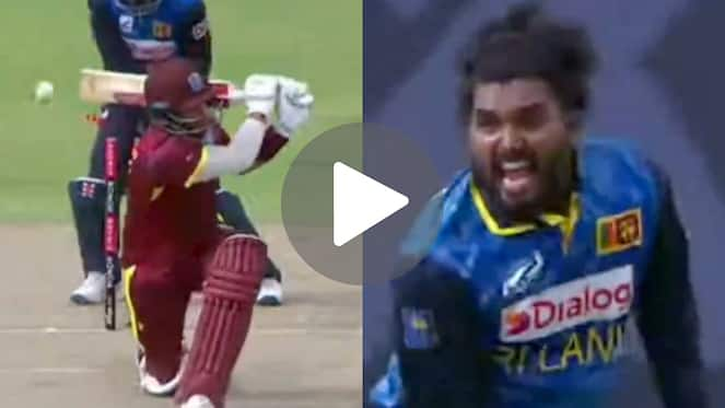 [Watch] Wanindu Hasaranga's Aggressive Celebration After Castling Brandon King With A Pearler